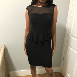 Black peplum dress